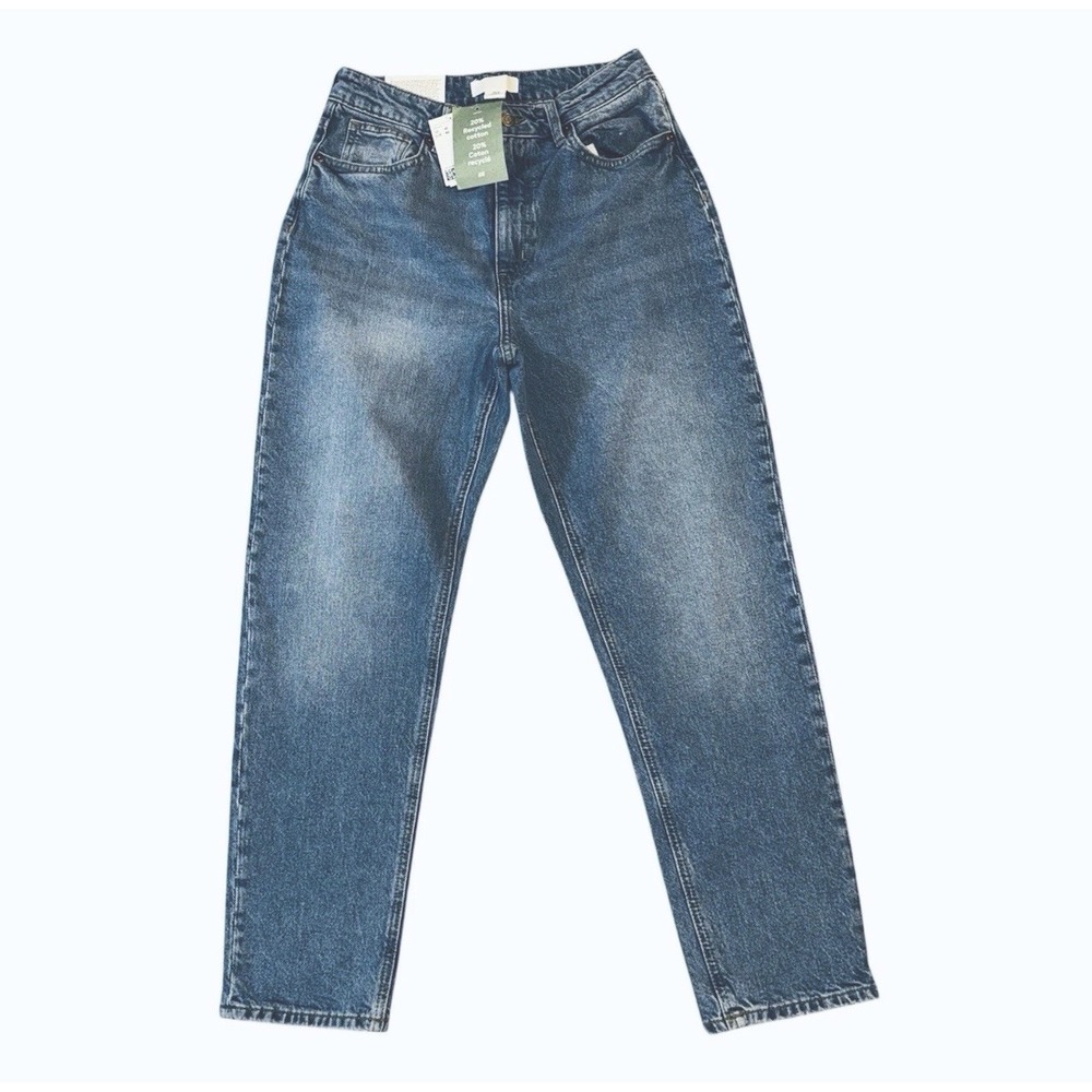 H&M Mom Jeans Women's 26x26.5 High Waist Ankle 90s Stretch US 6 NWT